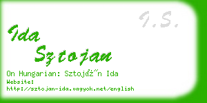 ida sztojan business card